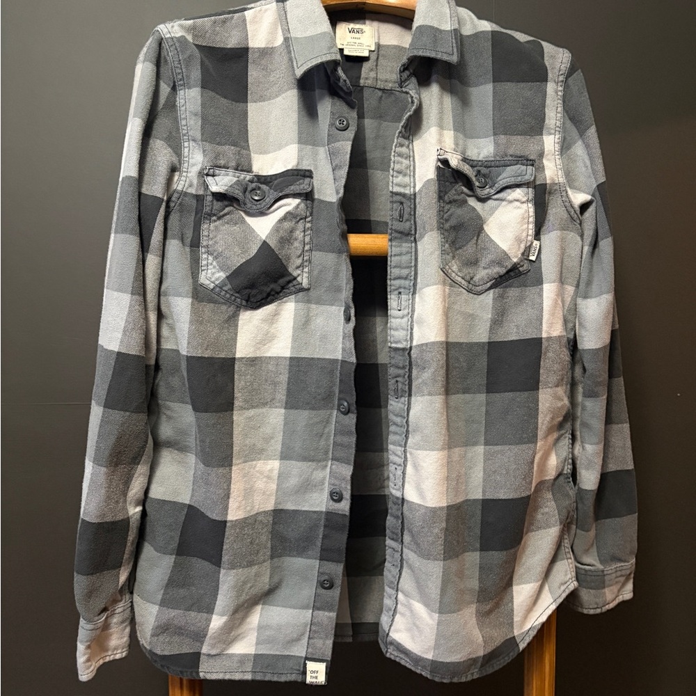 Vans Charcoal and Black Checkered Shirt